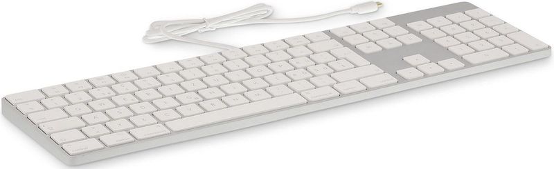 LMP - USB-C- Bedraad Aluminium toetsenbord - QWERTY - Geschikt voor Apple iMac - Zilver/Wit