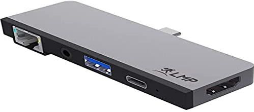 LMP - USB-C Tablet Pro Dock - Donker Grijs - 5-poorts met HDMI, Ethernet, Jack