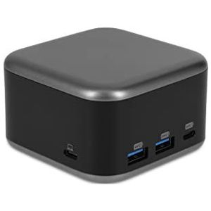 LMP PowerDock - GaN 100 W voeding en 5-poorts USB-C dockingstation met USB, HDMI 2.0 en Gigabit Ethernet - 25189 (zwart)