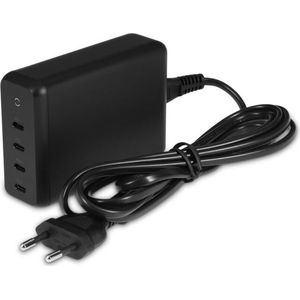 LMP USB-C 4-poorts GaN voedingsadapter 165W (165 W), Voeding voor notebooks, Zwart