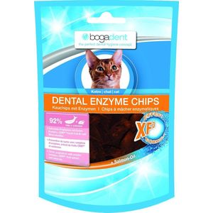 50g Bogadent Dental Enzyme Chips met vis kattensnacks