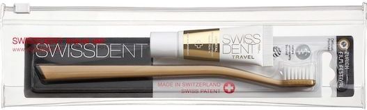 Swissdent - Travel Set - Crystal Whitening Tandpasta - 10 ml - Professionele Whitening Tandenborstel - Goud