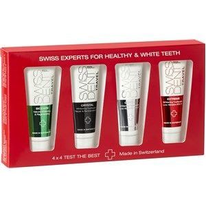 Swissdent Verzorging Sets Test The Best Set Biocare Natural Whitening & Regenerating Toothpaste 10 ml + Crystal Whitening Toothpaste Repair & Remineralisation RDA 14 10 ml + Gentle Whitening Toothpaste For Sensitive Teeth RDA 25 10 ml + Extreme Whitening Toothpaste Low Abrasion RDA 40 10 ml