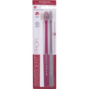 SWISSDENT WHITENING Tandenborstel - Wit - Roze - Grijs - Zachte Borstelharen