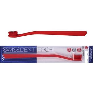 Swissdent - Profi Colours - Tandenborstel - Rood - Soft-Medium - 1 Stk.