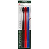 Swissdent Verzorging Tandenborstels Soft-MediumProfi Colours Trio Blauw/blauw, rood/rood, zwart/zwart