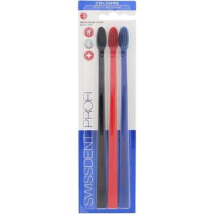 SWISSDENT Professionele Tandenborstel - Medium Zachte Borstelharen - 3 Stuks