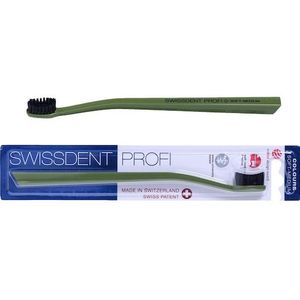 Swissdent - Profi Colours - Tandenborstel - Groen/Zwart - Soft-Medium