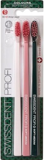 Swissdent - Profi Colours Trio - Tandenborstels - Soft-Medium