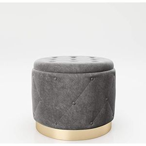 runder Pouf LIZ Grau