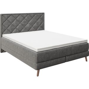 Boxspringbett AUDREY Anthrazit