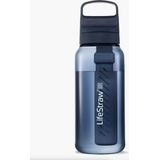 LifeStraw Go Series BPA-vrije filterfles voor reizen en dagelijks gebruik. Verwijdert bacteriën, parasieten en microplastics, verbetert de smaak, 1 l Egeïsche Zee