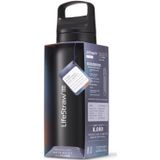 GO 2.0 STAINLESS STEEL WATER FILTER BOTTLE - 700 ML - DIVERSE KLEUREN BLACK