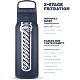 GO 2.0 STAINLESS STEEL WATER FILTER BOTTLE - 700 ML - DIVERSE KLEUREN BLACK