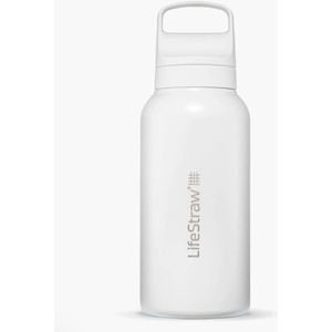 LifeStraw Go Polar White GOST-1L-WHT Stainless Steel, waterfles met 2-stage filter, 1L