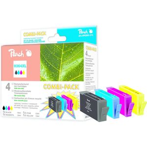 Peach PI300-370 inktcartridge 4 stuk(s) Hoog (XL) rendement Zwart, Cyaan, Magenta, Geel