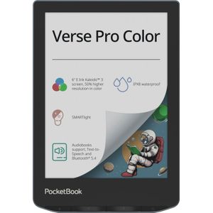 PocketBook - Verse Pro Color - E-Reader - Grijs - E Ink Kaleido 3-scherm