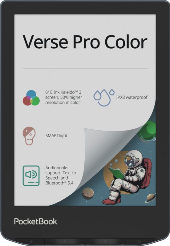 PocketBook - Verse Pro Color - E-Reader - Grijs - E Ink Kaleido 3-scherm