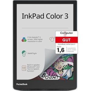 PocketBook InkPad Color 3 (7.80"", 32 GB, Stormachtige Zee), eReader, Zilver, Zwart