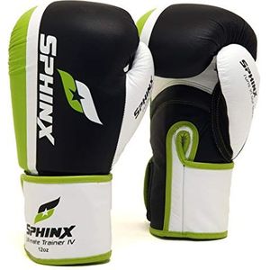 Sphinx Gear Ultimate Trainer IV Unisex bokshandschoenen voor volwassenen, zwart, 16 oz