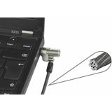 Dicota - Ultra Slim Single - Beveiliging van Notebooks - Grijs - Gecoate Kabel 2m