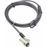 Dicota - Ultra Slim Single - Beveiliging van Notebooks - Grijs - Gecoate Kabel 2m