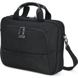 DICOTA Eco Top Traveller SELECT 12-14,1 inch afsluitbare laptop-draagtas Eco laptoptas beschermhoes - gemaakt van gerecycled materiaal, zwart
