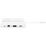 Dicota Draagbare 9-in-1 (USB-C, 9 Havens), Docking station + USB-hub, Wit