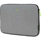 DICOTA Skin Case FlOW, laptop-/notebook-/tablethoes, neopreen laptoptas, elastisch, grijs/geel, voor laptops 13-14,1
