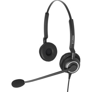 FreeVoice SoundPro 355 Duo UNC (Bedraad), Kantoorheadset, Zwart