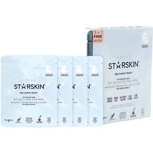 Starskin® Red Carpet Ready Gezichtsmasker - Korean Skincare - Bio Cellulose Sheet Mask - Alle Huidtypen - 3 + 1 GRATIS