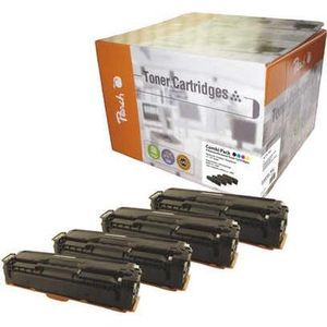 Peach PT500 tonercartridge 4 stuk(s) Zwart, Cyaan, Magenta, Geel