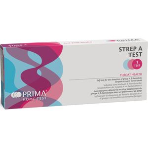 Streptokokken A test - Strep A bacterie - zelftest - Prima Lab - 1 test