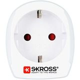 SKROSS 1.500203-E Europe to USA Internationale reisadapter - Shuko of Europese plug-in, US plug-out - Spanning en vermogen 100V - 1500W / 250V - 3750W. Bescherming tegen elektrische schokken,wit