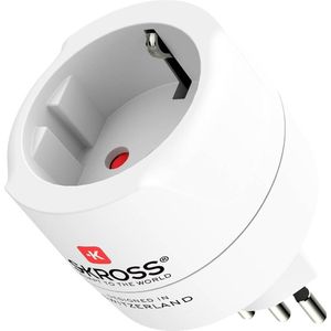 Skross - Reisadapter - Europa naar Zwitserland Italië Brazilië - 10 A - 100-250 V AC