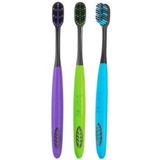 Biomed - Lot van 3 Tandenborstels - Zwart - Houtskool - Zonder BPA