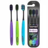 Biomed - Lot van 3 Tandenborstels - Zwart - Houtskool - Zonder BPA