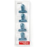Trendform Magnetische Clip Graffa - set van 4 - Blauw