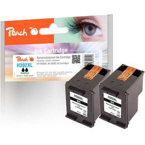 Peach PI300-655 inktcartridge 2 stuk(s) Compatibel Zwart