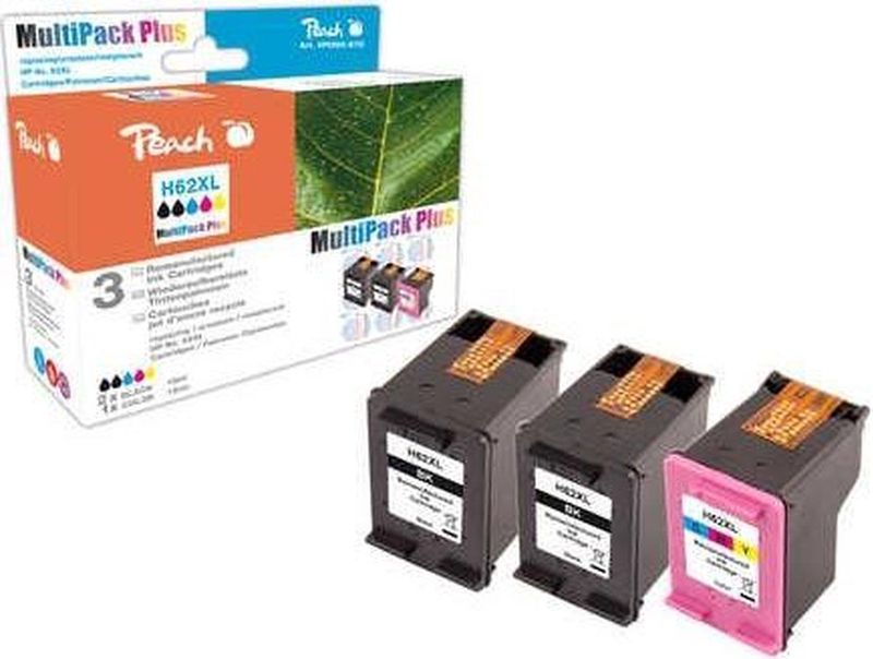 Peach 0F319640 inktcartridge 3 stuk(s) Zwart, Cyaan, Magenta, Geel