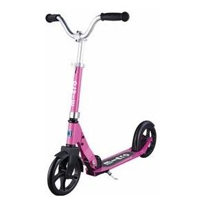 Micro Scooters | Cruiser kinderstep, verstelbaar stuur, licht, opvouwbaar, jongens en meisjes, 6-12 jaar, roze