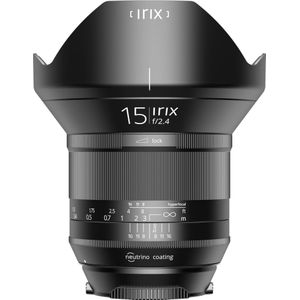 Irix Blackstone IL-15BS-NF 15mm f2,4 ultragroothoeklens voor Nikon F met 95mm filterdraad en lichtschrift, geoptimaliseerde focusring, zwart