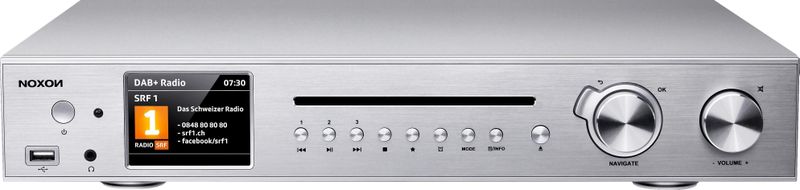 Noxon - A 571 CD - Radiotuner - Zilver - DAB+ Digitalradio - FM-radio - Internetradio