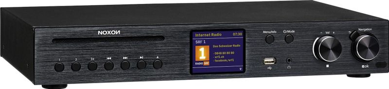 Noxon - HiFi A580 - Netwerk Audio Speler - Zwart - Met CD-Speler en Bluetooth