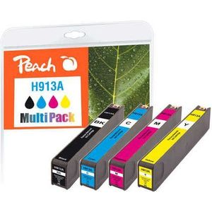 Peach PI300-744 inktcartridge 4 stuk(s) Compatibel Zwart, Cyaan, Magenta, Geel