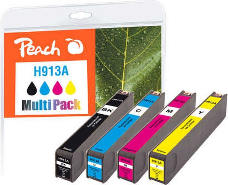 Peach PI300-744 inktcartridge 4 stuk(s) Compatibel Zwart, Cyaan, Magenta, Geel