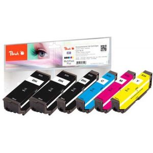 Peach 0F320142 inktcartridge 6 stuk(s) Compatibel Normaal rendement Blauw, Cyaan, Magenta, Geel