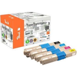 Peach 112100 tonercartridge 4 stuk(s) Compatibel Zwart, Cyaan, Magenta, Geel