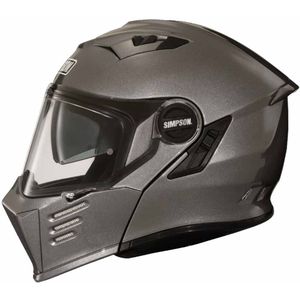 Simpson Darksome Solid, opklapbare helm, grijs, M