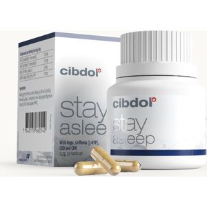 Cibdol - Stay Asleep - Slaapsupplement 30 capsules - Met CBD, CBN, hop en 5htp - Bevordert de nachtrust